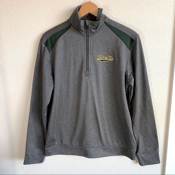U of O Ducks Quarter Zip Long Sleeve Pullover Size Small - Picture 1 of 9
